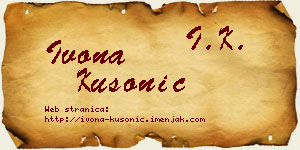 Ivona Kusonić vizit kartica
